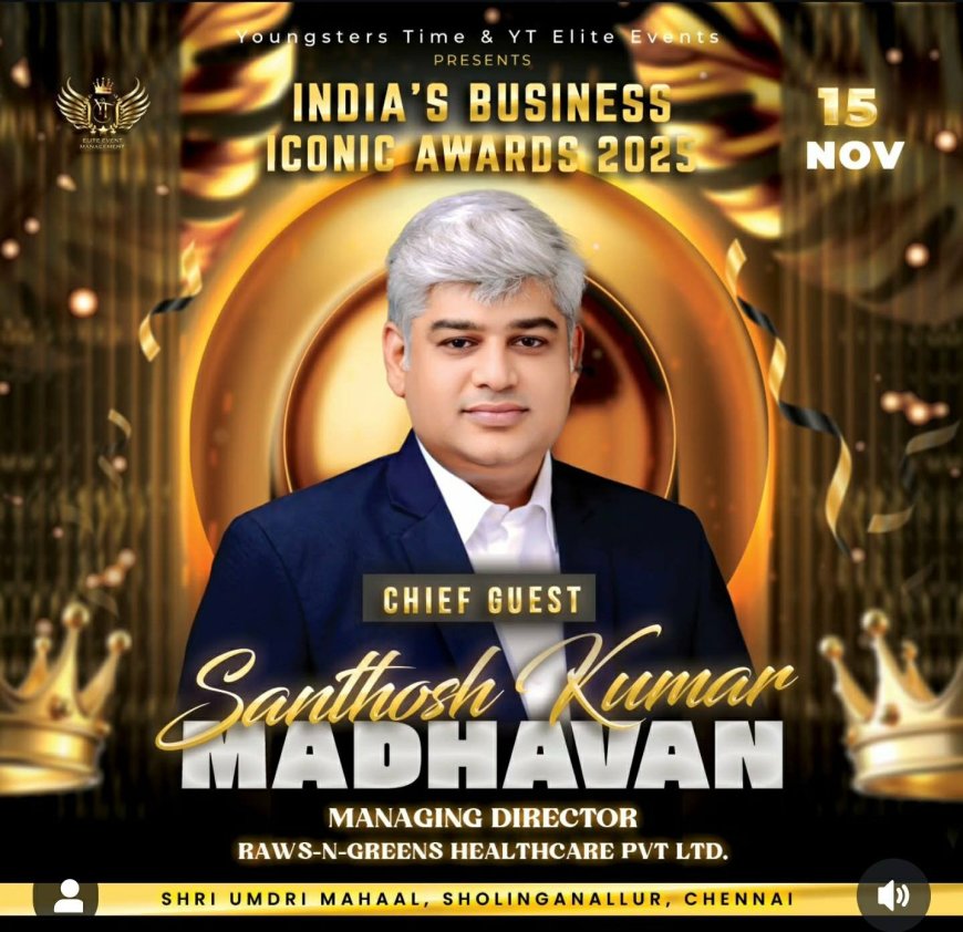 Raws-N-Greens Healthcare Pvt. Ltd. Wins India’s Business Iconic Award 2025 for Excellence in Organic & Herbal Products