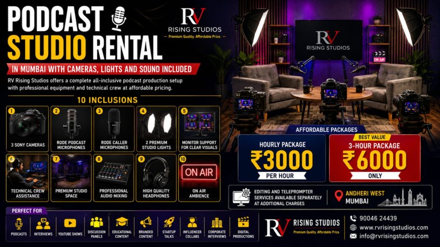 Affordable Multi-Camera Podcast Studio in Mumbai with Sony Setup