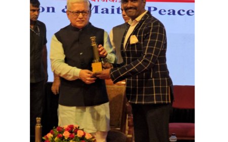 Social Activist Dr. Binu Varghese Honoured with National Excellence Award by Maharashtra Governor Jishnu Dev Varma